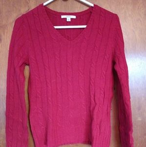 Red women's small wool sweater
